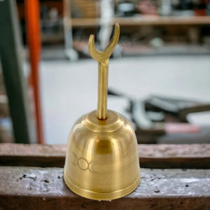 Brass Altar Bell with Triple Moon Engraving - Wiccan Ritual Tool - Spiritual, Harmonic Decor - Pagan Altar Accessory