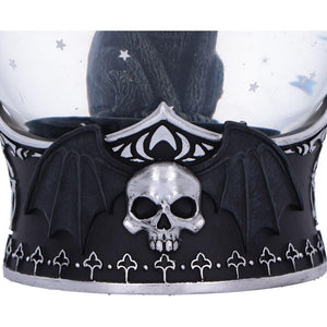 Gothic Malpuss Snow Globe Cult Cuties Winged Cat Figurine Witchy Occult Decor