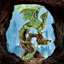 Load image into Gallery viewer, Forest Dragon Figurine Mystical Sculpture Gothic Fantasy Ornament mystical Collectable Art
