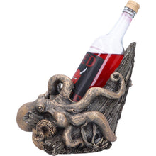 Load image into Gallery viewer, Gothic Kraken Wine Holder Bronze Octopus Tentacle Home Bar Nautical Pirate Decor
