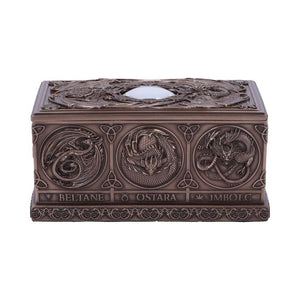 Anne Stokes Dragons of the Sabbats Tarot Box Bronze 14.5cm - Gothic Dragon Card Holder