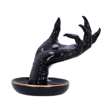 Load image into Gallery viewer, Gothic Black Hand Jewellery Holder 18.2cm | Glossy Resin Finish for Rings, Bracelets &amp; Accessories
