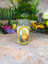 Load image into Gallery viewer, Divine Beauty: Immaculate Heart of Mary Candle 10 cm Tall Religious Decor-OsirisTradingUK
