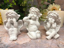 Load image into Gallery viewer, Set of Three Wise Cherubs Ornament Statue Sculpture Mothers Nana Grandma Cherubs Gifts Present
