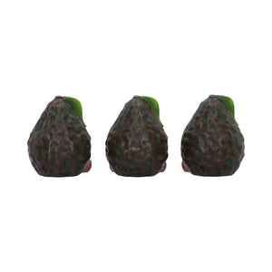Quirky Three Wise Avocado Figurines Hear No See No Speak No Evil Novelty Decor