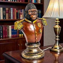 Load image into Gallery viewer, Gorilla Officer Bust Steampunk Military Animal Figure Regency Home Ornament
