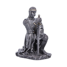 Charger l'image dans la galerie, Medieval Knight Soldier Pledge Statue Figurine Ornament Kneeling Warrior Sword

