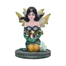 Load image into Gallery viewer, Crystal Fairy Jade Figurine | Enchanting Resin Fairy Statue with Crystal Ball &amp; Gemstones | Fantasy Decor Collectible 9 cm - New
