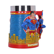 Load image into Gallery viewer, Superman Tankard Official DC Comics Mug Man of Steel Cup with City Skyline
