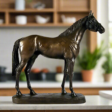 Load image into Gallery viewer, EPSOM DANDY Bronze Effect Horse Statue Sculpture by David Geenty
