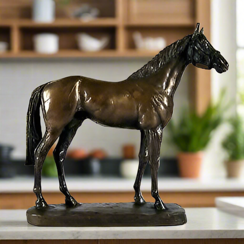 EPSOM DANDY Bronze Effect Horse Statue Sculpture by David Geenty