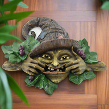 Load image into Gallery viewer, Witch Wall Plaque Garden Ornament Wiccan Pagan Decor Sculpture
