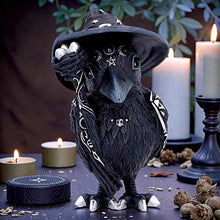 Load image into Gallery viewer, Cult Cuties Raven Witch Figurine Gothic Occult Crow Magic Collectible Ornament
