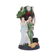 Laden Sie das Bild in den Galerie-Viewer, Maiden, Mother, Crone Painted Triple Goddess Figurine 26cm Wiccan Pagan Decor
