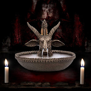 Baphomet Backflow Incense Burner - Occult Gothic Witchcraft Altar Ornament 13cm
