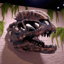 Laden Sie das Bild in den Galerie-Viewer, Dilophosaurus Dinosaur Skull Replica Realistic Resin Fossil Model Jurassic Fossil
