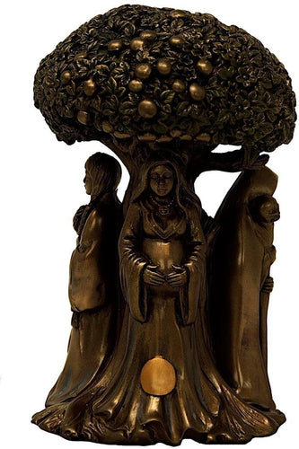 Bronze Effect Pagan Goddess Statue Mother Maiden Crone Triple Moon Sculpture Wiccan Altar Decoration-OsirisTradingUK