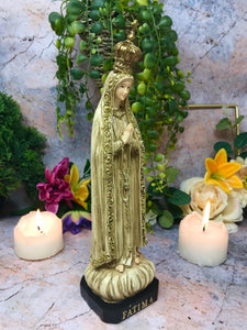 Osiris Trading UK Blessed Virgin Mary Our Lady of Fatima Statue Ornament Resin Figurine for Home Chapel Religious Sculpture