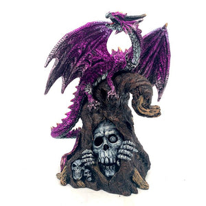 Amethyst Dragon LED Figurine - Keeper of the Death Gate Gothic Decor Ornament
