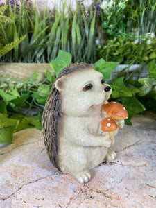 Whimsical Hedgehog Garden Ornament Handmade Resin Figurine Home Decor-OsirisTradingUK