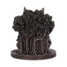 Laden Sie das Bild in den Galerie-Viewer, Cernunnos Celtic God Bronze Tealight Holder | Pagan Decor | Handcrafted Resin 13.5cm
