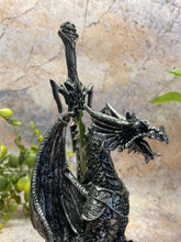 Charger l&#39;image dans la galerie, Celtic Dragon Resting on Skulls Letter Opener Gothic Decor-OsirisTradingUK
