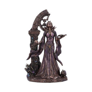 Aradia The Wiccan Queen of Witches Figurine 25cm | Bronze Goddess Decor | Handcrafted Resin