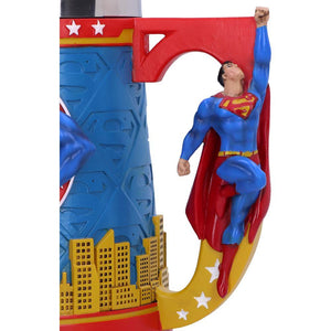 Superman Tankard Official DC Comics Mug Man of Steel Cup with City Skyline