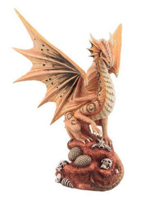 Figurine Dragon du Désert par Anne Stokes | Statuette fantaisie en résine de 28 cm | Décoration d'intérieur mythique unique