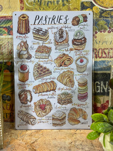 Metal Sign Global Pastries Artwork - Vintage Style Kitchen & Cafe Decor 20x30cm-OsirisTradingUK