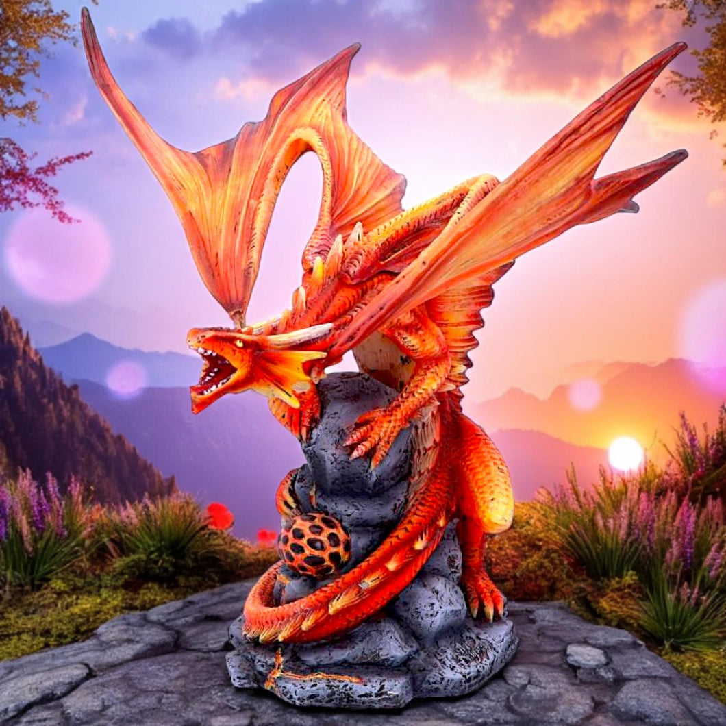 Gothic Fire Dragon Anne Stokes Fantasy Mythical Figurine Age of Dragons Statue