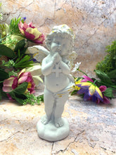 Load image into Gallery viewer, Guardian Angel Cherub Ornament | Resin Sculpture | Divine Home Decor | Ethereal Presence | Spiritual Accent Piece | 17x8 cm |
