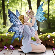 Load image into Gallery viewer, Fantasy Fairy Figurine Mother and Child Resin Collectible Angel Wings Decor 25.5cm
