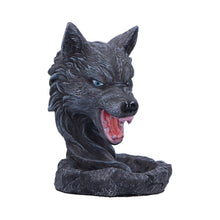 Laden Sie das Bild in den Galerie-Viewer, Dark Wolf Head Backflow Incense Burner | Hand-Painted Resin Aromatherapy Ornament 11.5cm
