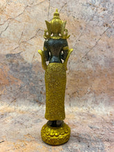 Load image into Gallery viewer, Exquisite Thai Deity Statue - Intricate Resin &amp; Glass Meditation Figurine, Spiritual Home Decor, 22cm Artisan Crafted
