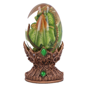 Mystical Green Dragon Egg Ornament - Earth Baby Dragon Collectible Decor