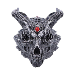 Nemesis Now Dragon Skull Tribal Flame Figurine - Gothic Decor 21.5cm