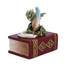 Load image into Gallery viewer, Gothic Dragon Trinket Box with Quill Fantasy Book Decor Statue Magical Gift Idea
