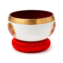 Laden Sie das Bild in den Galerie-Viewer, Root Chakra Healing Singing Bowl – Metal Sound Therapy Bowl with Cushion &amp; Stick
