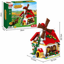 Laden Sie das Bild in den Galerie-Viewer, Farm Windmill 336pc Construction Puzzle Granary Model Country Toy Playset
