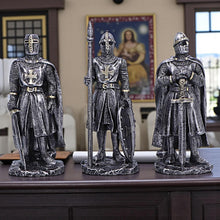 Load image into Gallery viewer, Crusader Knights of the Realm Gothic Figurines Medieval Warrior Statue Templar
