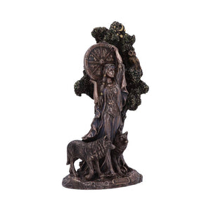 Arianrhod Celtic Goddess of Fate Bronze Figurine 24cm – Hand-Painted Mythological Decor