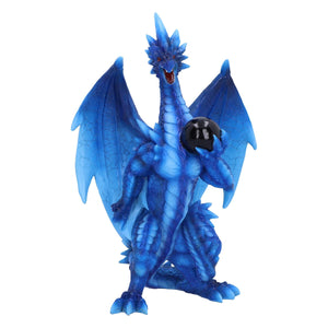 Nemesis Now Blue Dragon with Orb - Resin Fantasy Figurine Collectible 19cm