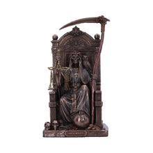 Load image into Gallery viewer, Santa Muerte Statue Spiritual Occult Throne Figurine Gothic Holy Death Altar Decor

