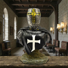 Load image into Gallery viewer, Dark Knight Templar Bust Crusader Helmet Medieval Gothic Warrior Ornament
