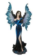 Load image into Gallery viewer, Midnight Fairy Figurine with Raven Gothic Fantasy Sculpture Elegant Ornament
