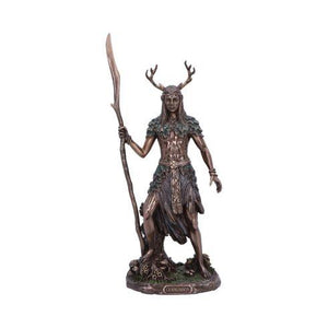 Cernunnos The Horned God Statue 26 cm - Bronze Pagan Decor, Nature Spirit Figurine