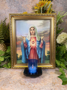 Divine Grace Immaculate Heart of Mary Religious Catholic Electric Altar 30 cm-OsirisTradingUK