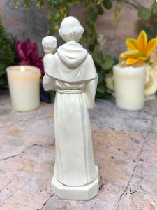 St Anthony with Baby Jesus Statue Religious Ornament Sculpture Catholic Figure