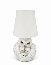 Load image into Gallery viewer, Snow Owl Family LED USB Bedside Lamp Wildlife Night Light Decorative Home Art

